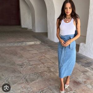 Neverfullydressed denim jasper skirt